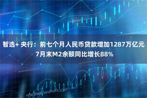 智选+ 央行：前七个月人民币贷款增加1287万亿元 7月末M2余额同比增长88%