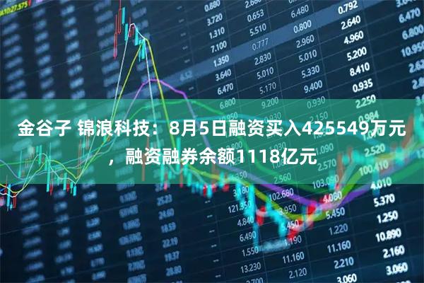 金谷子 锦浪科技：8月5日融资买入425549万元，融资融券余额1118亿元