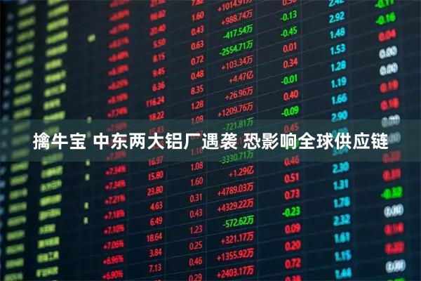 擒牛宝 中东两大铝厂遇袭 恐影响全球供应链