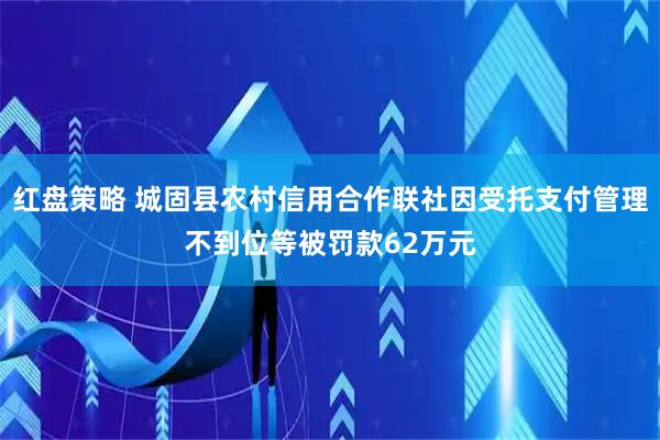 红盘策略 城固县农村信用合作联社因受托支付管理不到位等被罚款62万元